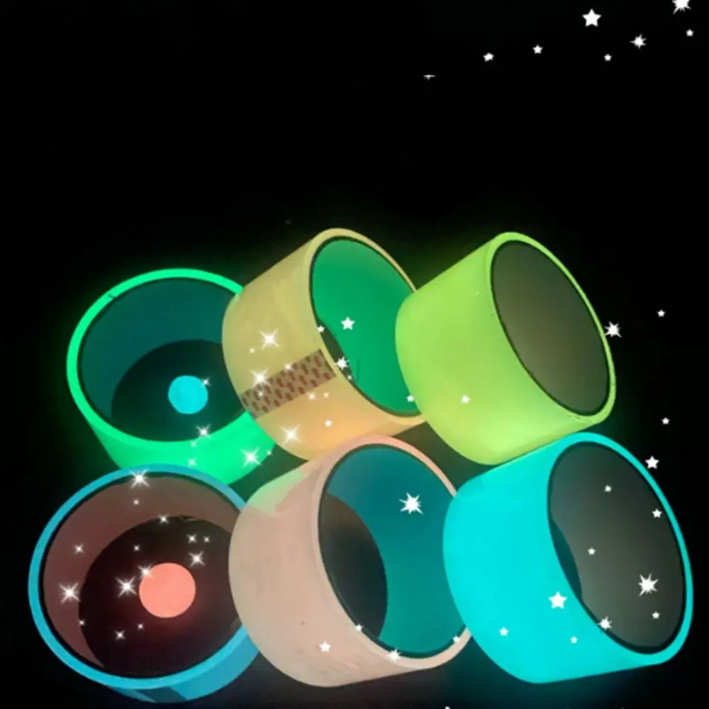 6Pcs Glow in Dark Luminous Sticky Ball Rolling Tapes 10M Colorful Fluorescent DIY Random Color Adhesive