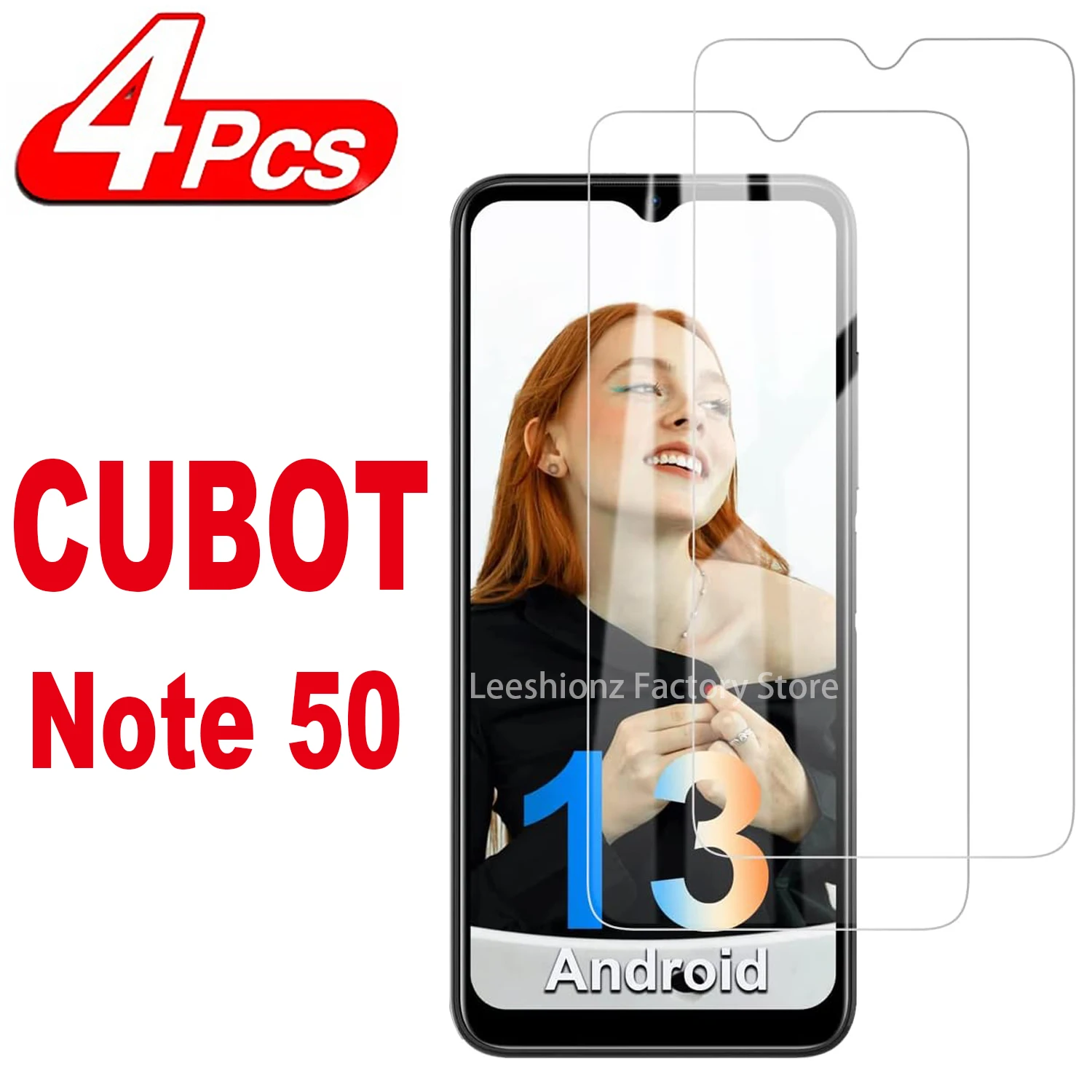 2/4 шт. Защитное стекло для экрана Cubot Note 50 пленка из закаленного стекла