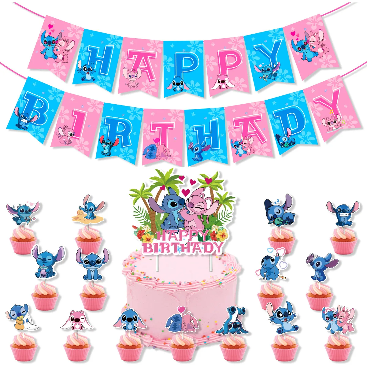 

Диснеевские декоративные салфетки "Стич", "Ангел", 1 комплект