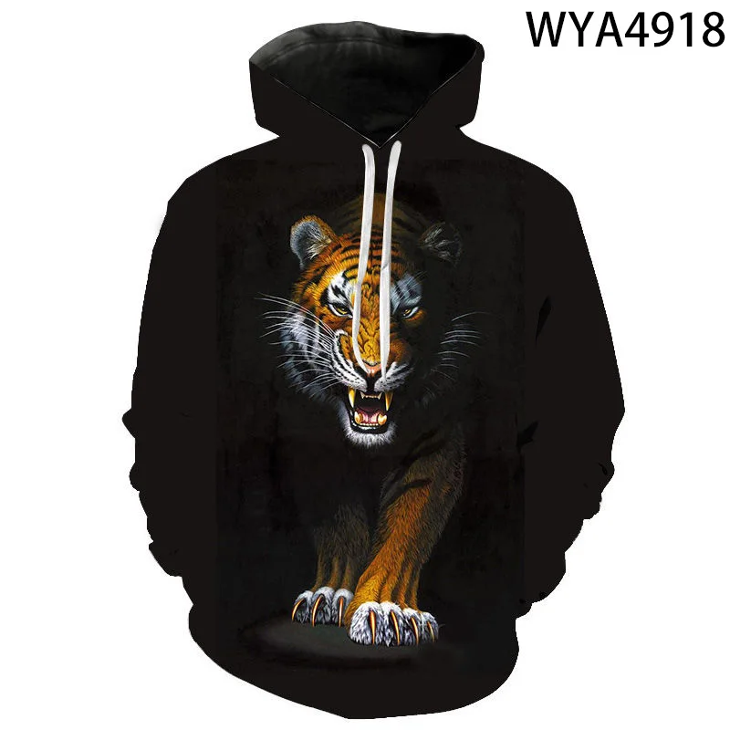 

Новинка 2022, худи с 3D принтом тигра, спортивная одежда, Мужской и Женский Повседневный модный спортивный Универсальный свитер с капюшоном в с...