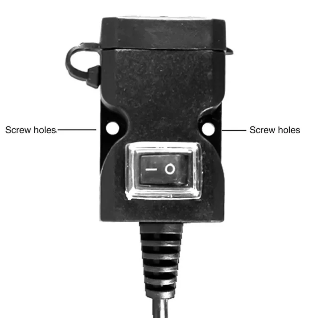 

12-24V/9-90V Dual USB Ports Motorcycle Handlebar Rearview Mirror Phone Charger