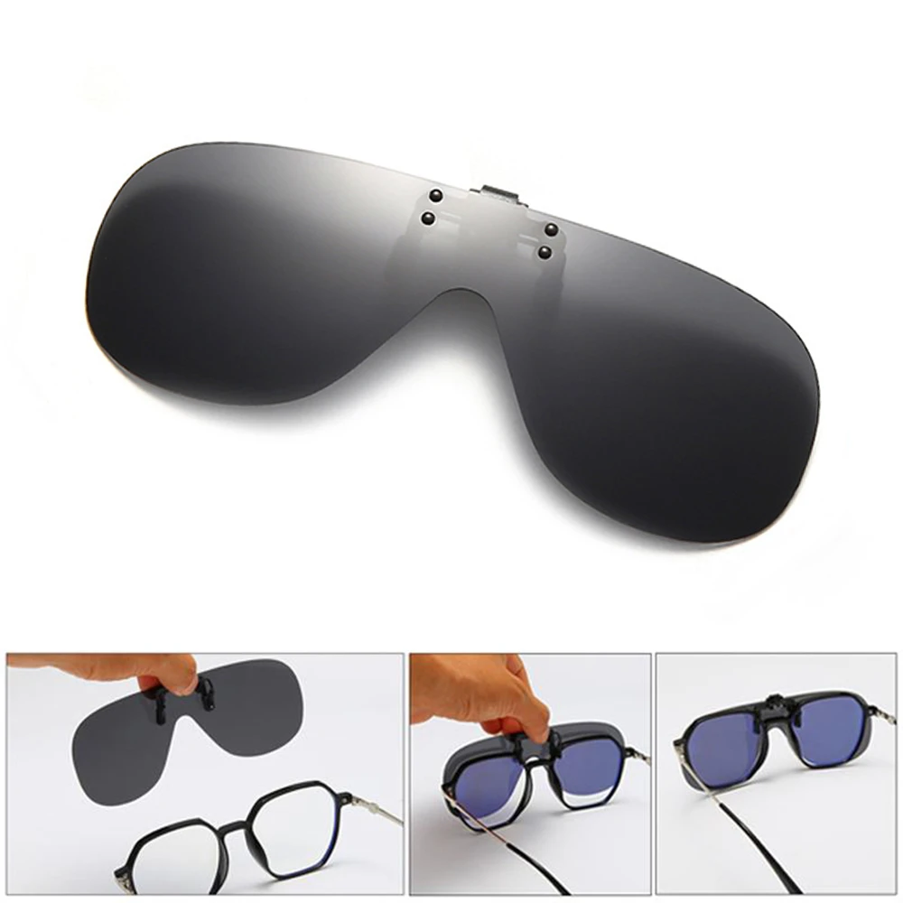 

Rimless Flip Up Clip On Sunglasses Over Glasses Night Vision Sunglasses Men Women Siamese Polarized Clip On Eyeglasses Vg904L7