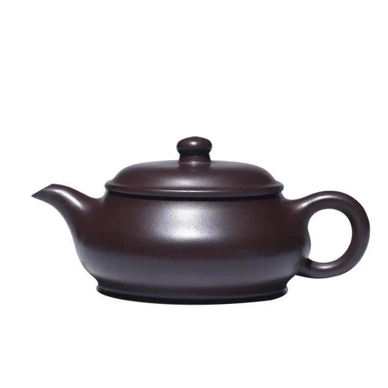 

130ml Chinese Yixing Authentic Purple Clay Teapots Famous Handmade Large Caliber Tea Pot Beauty Kettle Raw Ore Zisha Tea Set