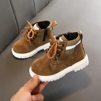 winter children casual shoes autumn martin boots boys shoes fashion leather soft anti slip girls boots 21 30 sport running shoes
