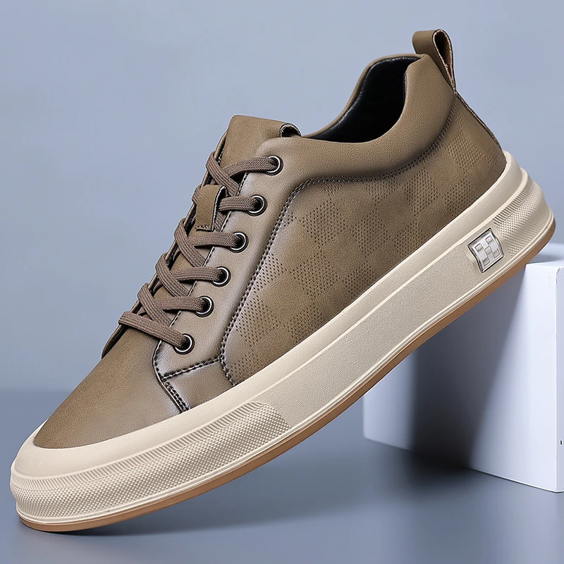 

Men Shoes 2022 High Quality Leather Sports Shoes luxury Running Athletic Skate Tennis Casual Sneakers for Men Free Shipping