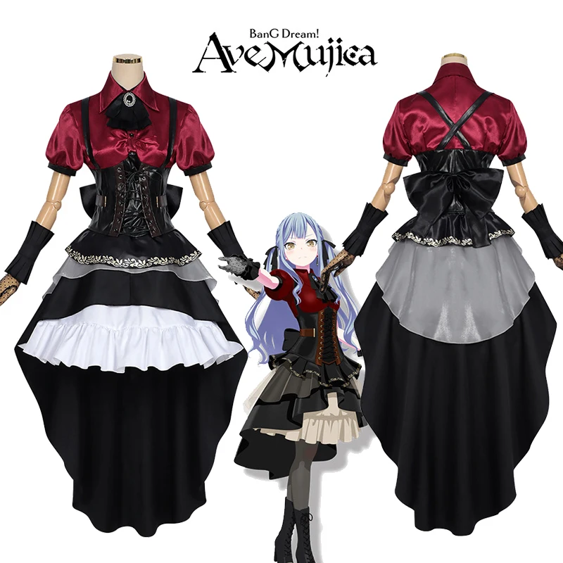 BanG Dream! Ave Mujica Yahata Umiri косплей женское бальное платье для девочек костюм на
