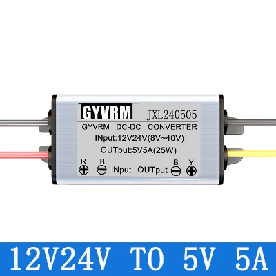 

Понижающий преобразователь постоянного тока GYVRM 8-40 В в 5 в 1A 2A 3A 4A 5A 12 В 24 в 36 В в 5 в 25 Вт, понижающий модуль питания для автомобиля