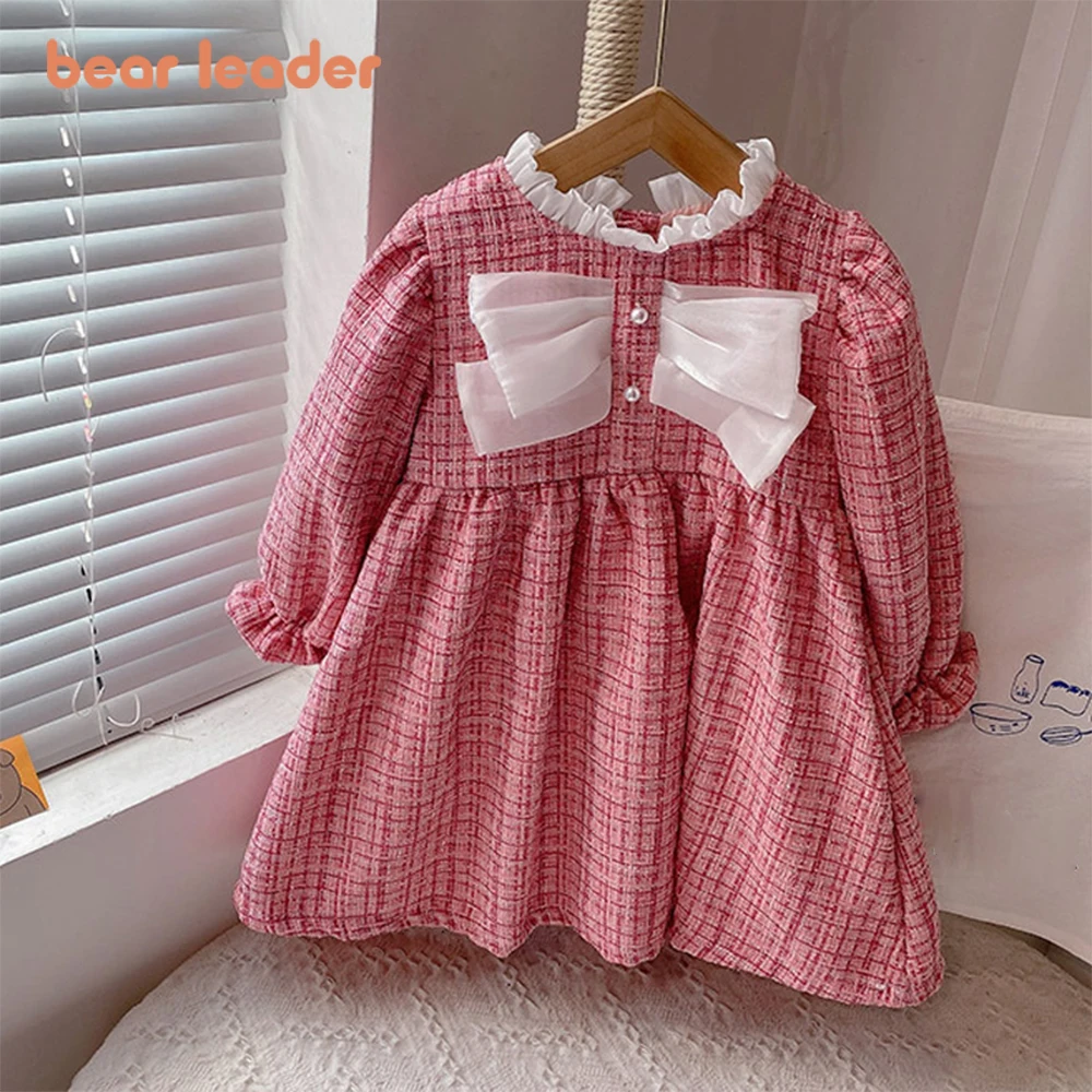 

Bear Leader/Новинка; Весенняя детская одежда; Детские клетчатые платья принцессы с оборками и воротником; Вечерние плиссированные платья для дев...