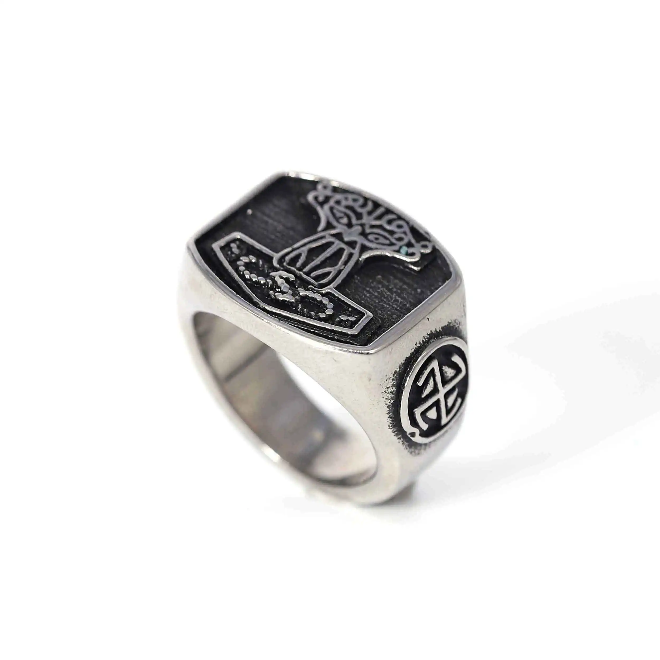 

Spot Stainless Steel Vintage Totem Viking Ring