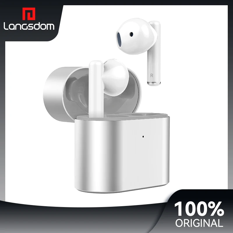 

Мини-наушники Langsdom TN24, Tws наушники с металлической зарядной коробкой, беспроводные Bluetooth-наушники, музыка и режим игры