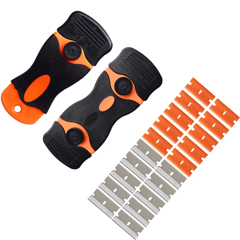 

Glass & Ceramic Hob Scraper Oven Cooker Hob Cleaner Cleaning Scraper with 20 Replacement Blades for Removing Wallpaper Sticker