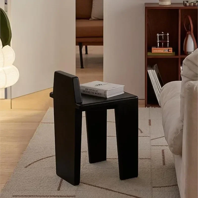 Бытовой скандинавский табурет из цельного дерева для гостиной современный