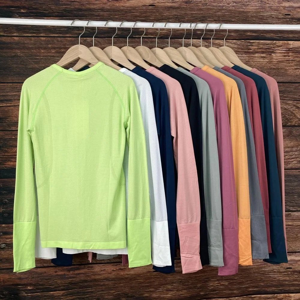 With Logo Swiftly Tech 2.0 Fitness Women Long Sleeve Crop Top Seamless Yoga Shirts Workout Sports Tee Female Gym Clothing