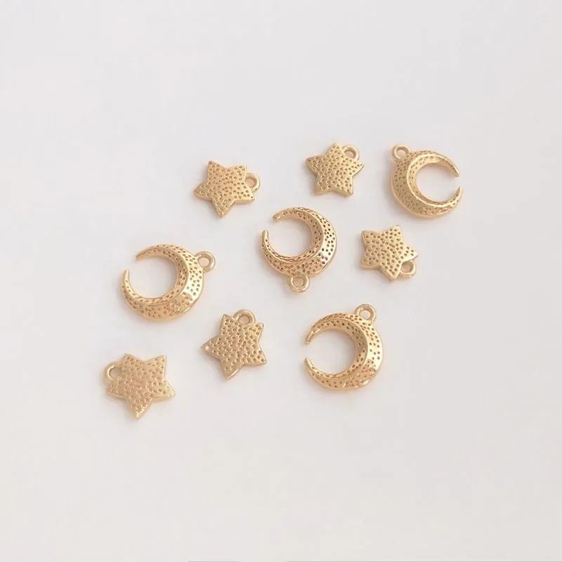 

1Pcs Fashion Simple Star Moon Pendant Charm Necklace Delicate Clavicle Chain Zircon Necklace For Women Jewelry Making Supplies