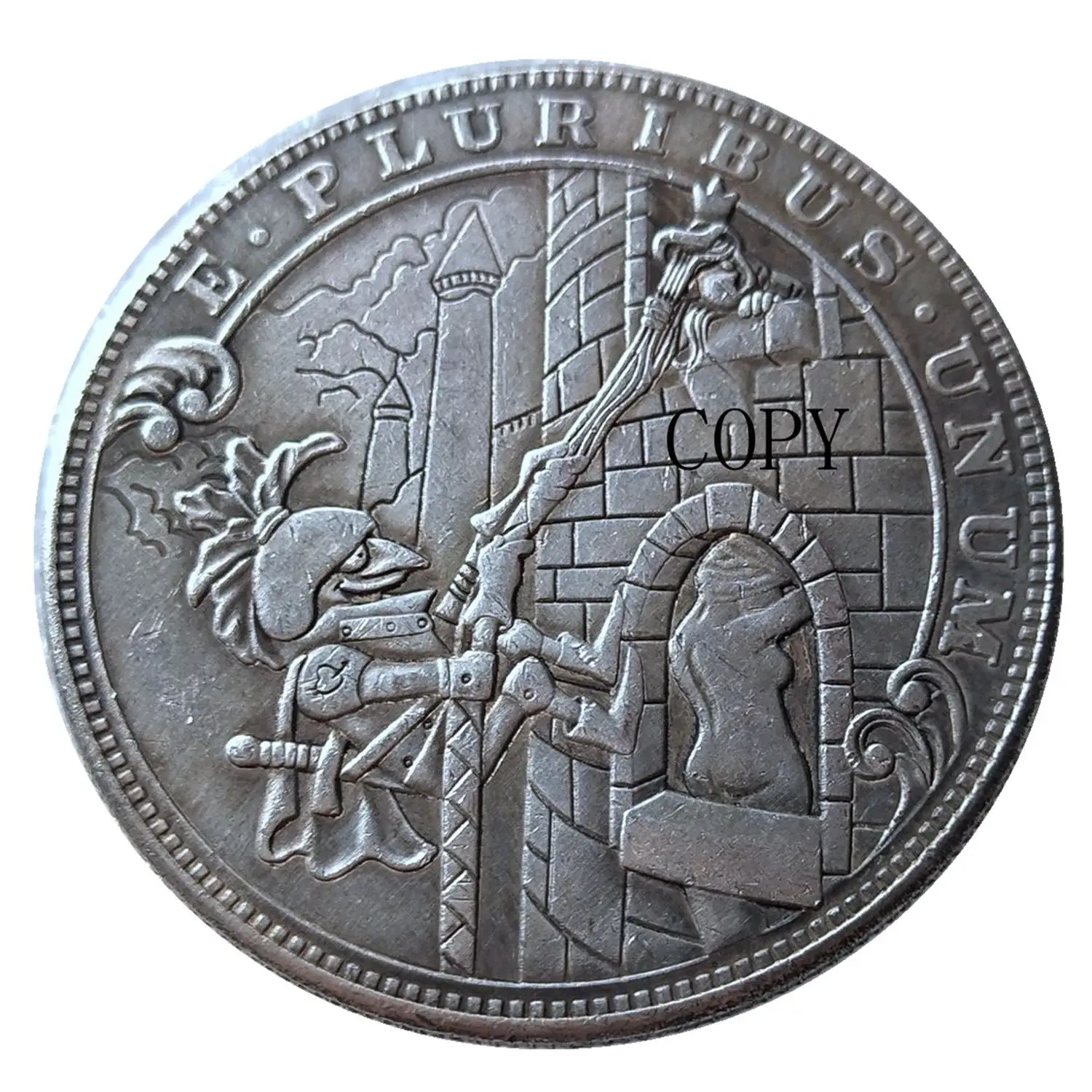 

Посеребренная копия монеты Morgan Dollar