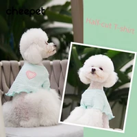 pet clothes summer t shirts small and medium dogs thin diamond embroidery three dimensional waves