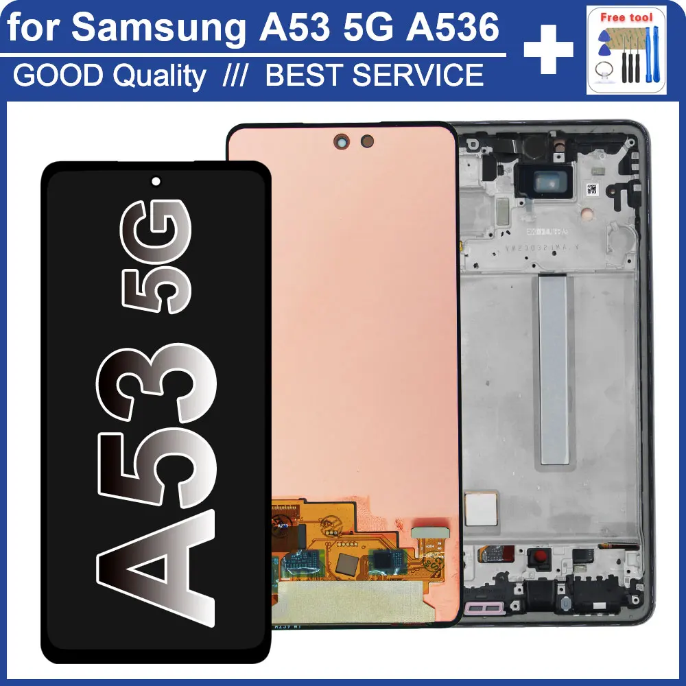 AMOLED ЖК-дисплей для Samsung Galaxy A53 5G A536B дигитайзер сенсорного экрана в сборе замена