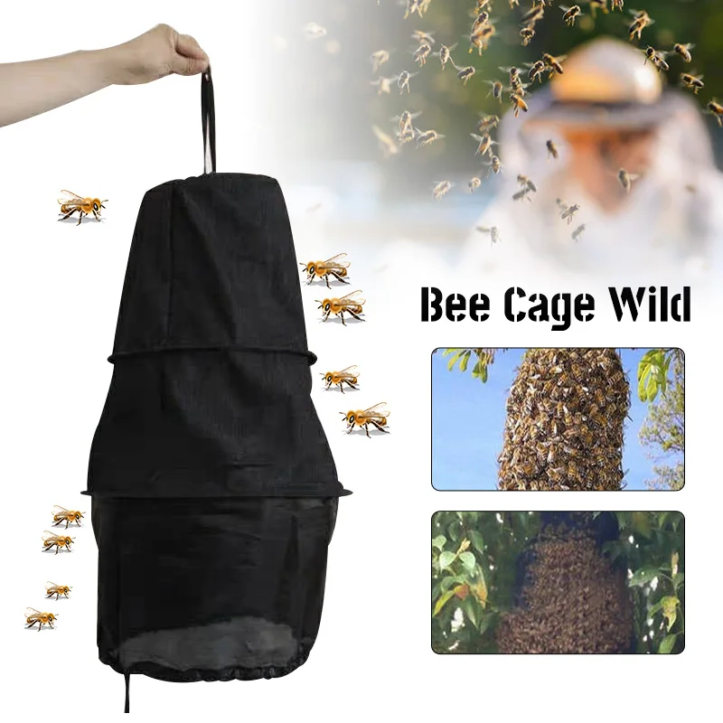 

Wild Bee Recruit Cage Honeycomb Cage Canvas Thickened Breathable Recruit Bee Cage Beekeeper Catching Tool Garden Supplies