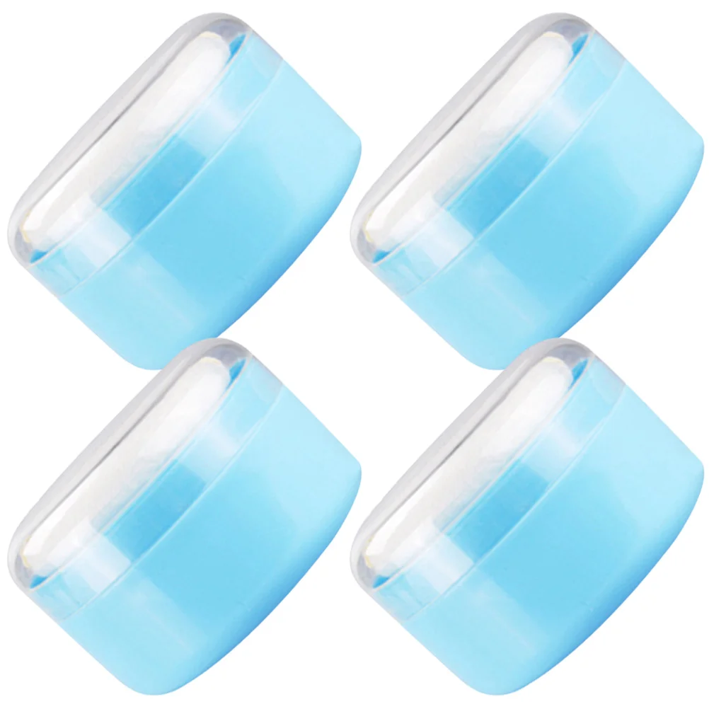 

4 Pcs Body Powder Puff Box Baby Container Dispenser Puffs Loose Plastic Puffer Applicator Travel Cushion Foundation