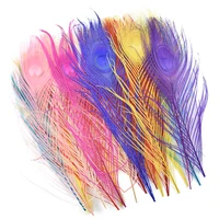 50pcslot wholesale natural dyed peacock feathers for crafts peacock decor feather vases wedding accessories decoration carnaval