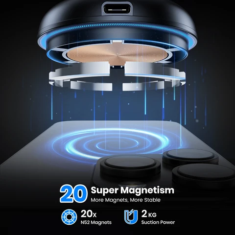 Беспроводное Автомобильное Зарядное Устройство TOPK Magsafe, Быстрый Магнитный Держатель Для Телефона 15 Вт