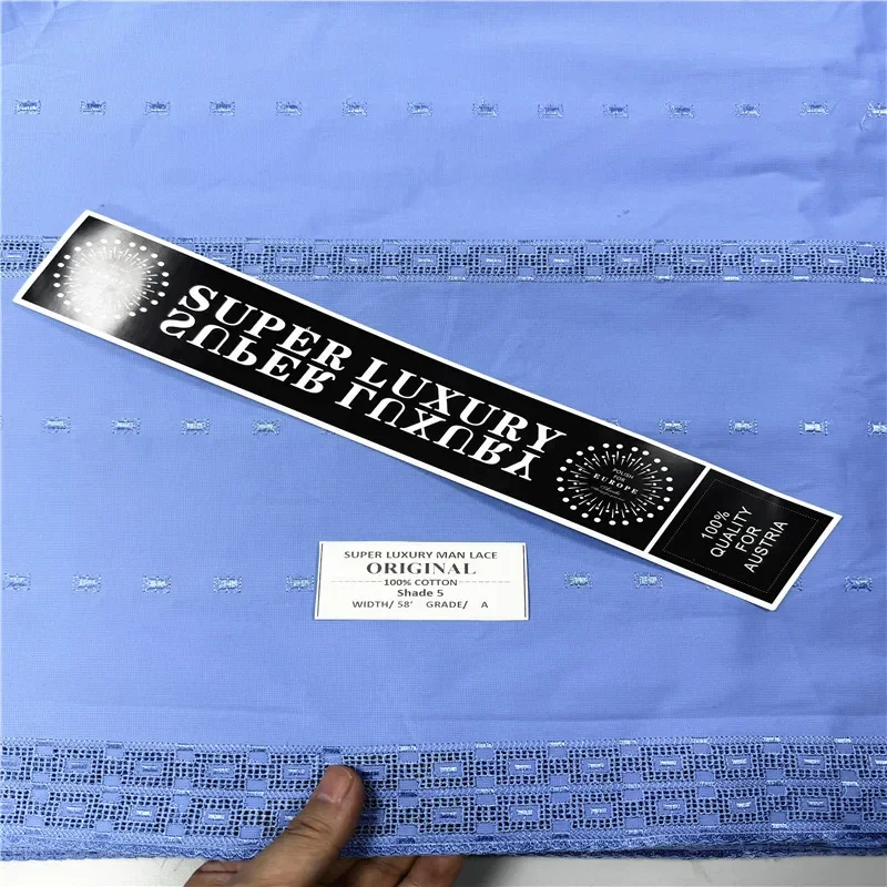 5 ярдов нигерийская 100% хлопок польская атласная ткань для вышивки