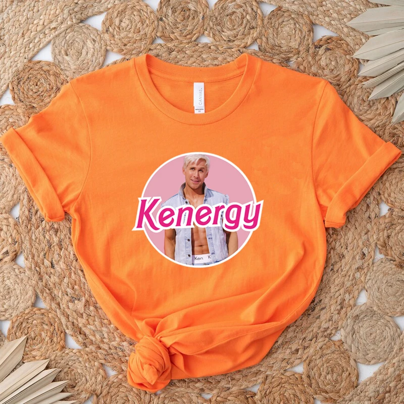 Женские винтажные футболки Kenergy с принтом хлопковая Футболка круглым вырезом и