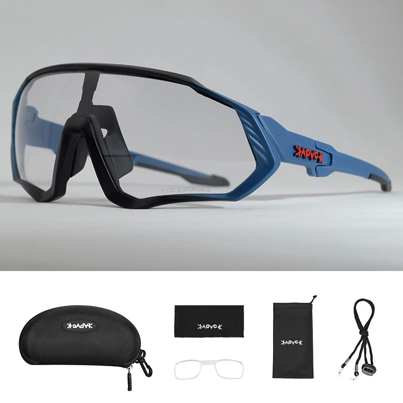 

Kapvoe Photochromic Cycling Glasses UV400 Bicycle Glasses Sports Sunglasses MTB Road Cycling Eyewear Hiking Protection Goggles