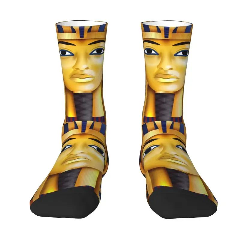 

Ancient Egypt Pharaoh King Tut Men's Crew Socks Unisex Funny Egyptian Spring Summer Autumn Winter Dress Socks