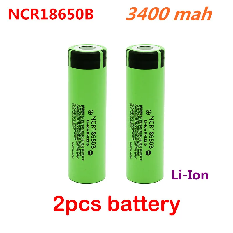 

100% New Original NCR18650B 3.7V 3400 mah 18650 Lithium Rechargeable Battery For Flashlight batteries and USB charger