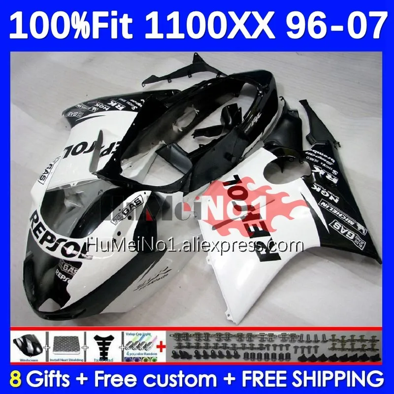 

OEM Blackbird обтекатель для HONDA CBR 1100 XX 1100XX 93No.31 Черный Белый CBR1100XX 96 97 98 99 00 01 2002 2003 2004 2005 2006 2007