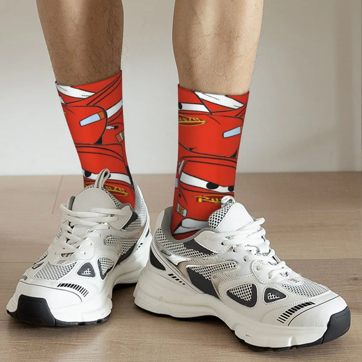 Парные Носки Молния Маккуин чулки с машинками весенние Ретро мягкие дышащие