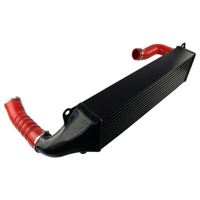 Фото Комплект интеркулера Front Mount Competition EVO1 Tube-Fin с силиконовыми шлангами и зажимами для повышения давления (черный/синий/красный) для Audi RS3 8V TTRS 8S №4