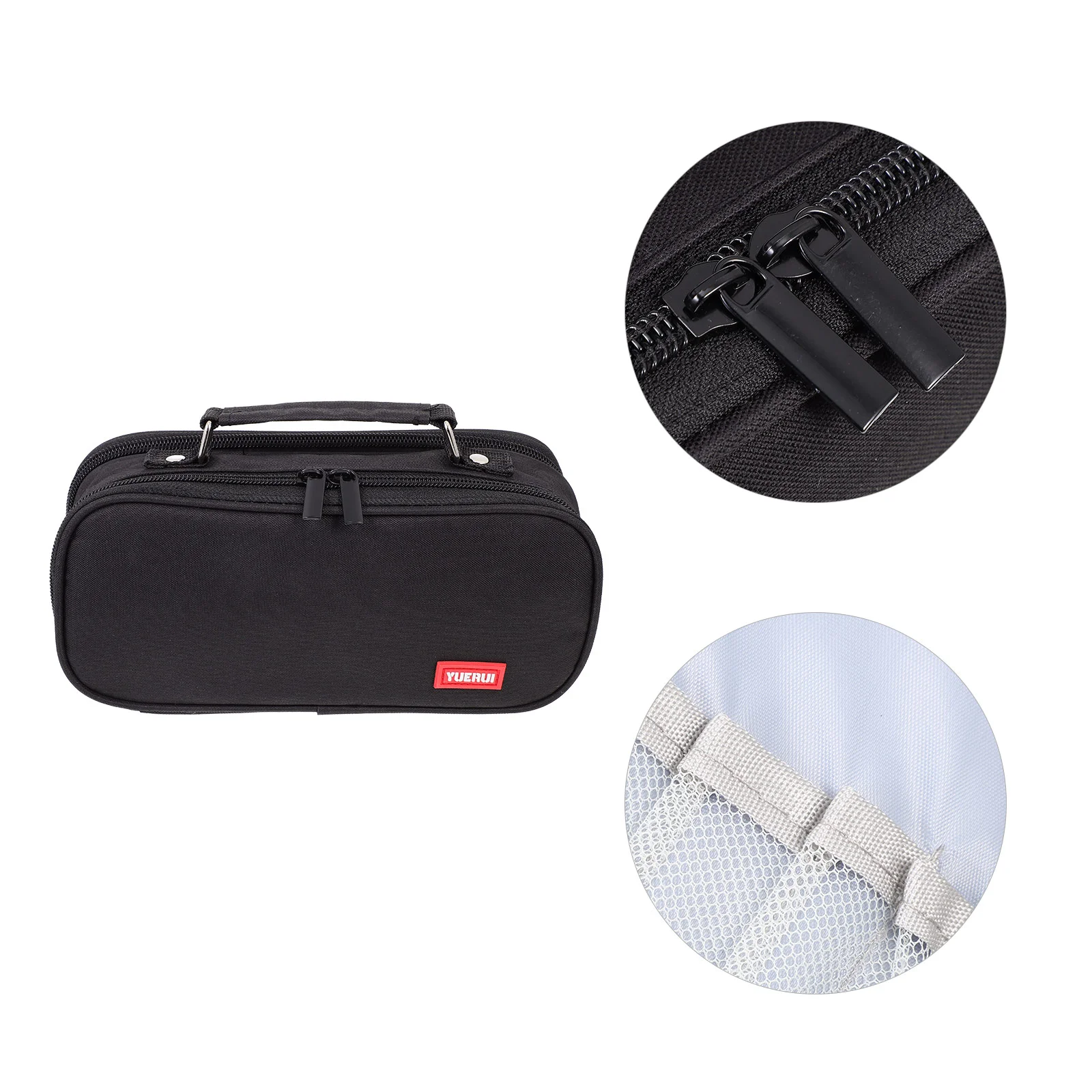 

Bagpouch Case Makeup Capacity Canvas Stationery Holder Zipper Big Pen Toiletry Travel Marker Portable Brush Organizervanity