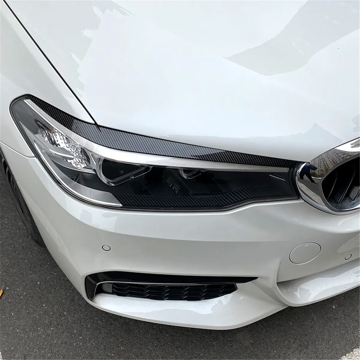 2 шт. для BMW 5 серии G30 G31 G38 F90 M5 525I 530I 540I 2017-2021 передняя фара веко планка бровей