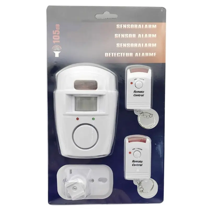 

Wireless Remote Controlled Mini Alarm with IR Motion Sensor Detector Loud Siren For Home Security Anti-Theft DropShip
