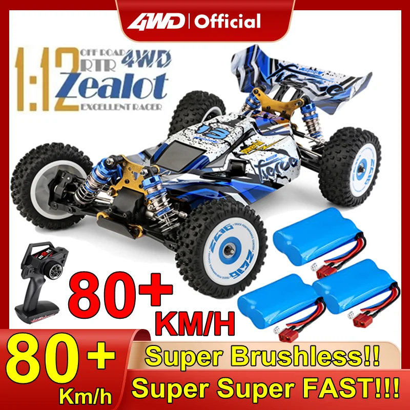 

Professional 1:10 Racing RC Car 2.4G 4WD Off-Road Drift 80Km/h Metal Chassis Formula Radio Remote Control Toys for Children Gift