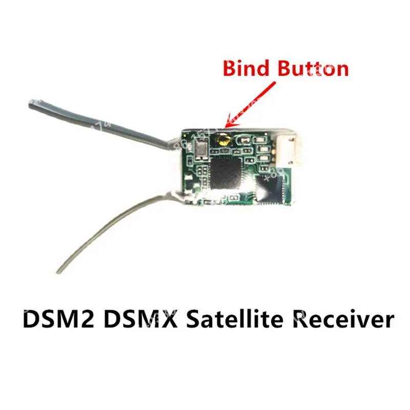 Фото Спутниковый приемник DSM2 DSMX с кнопкой подключения для мини-квадрокоптера, мини-дрона RC FPV Spektrum JR Hobbyking №4