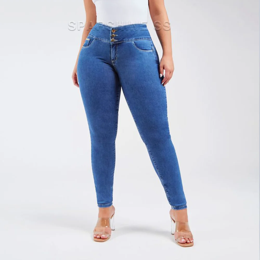 

Всесезонные хлопковые брюки, повседневные облегающие джинсы, женские джинсовые брюки-карандаш, женские модные штаны 2023, привлекательные голубые потертые джинсы Y2k