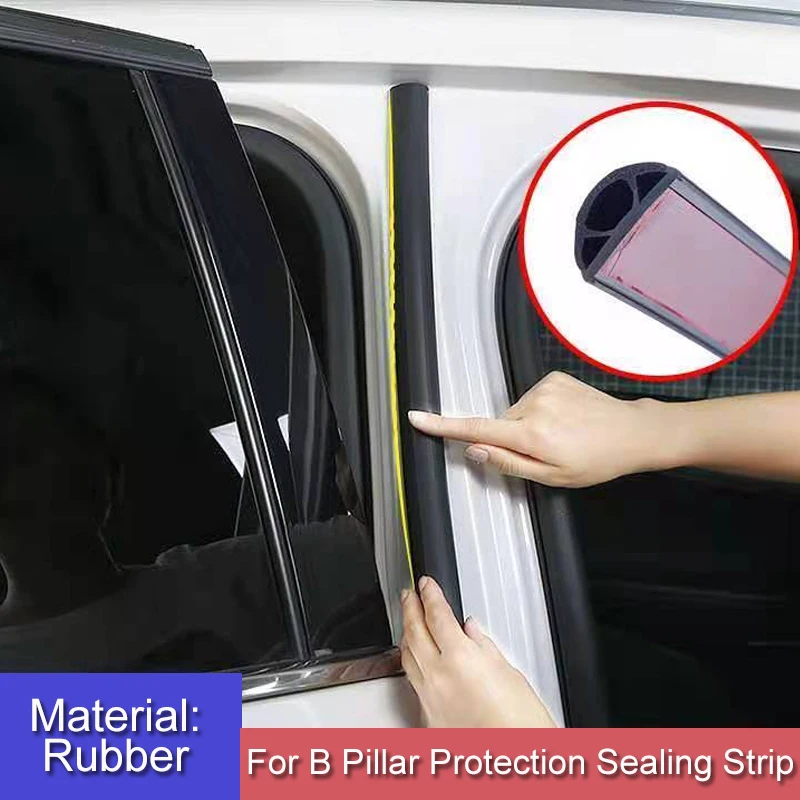 

2PCS Car Door Rubber For B Pillar Protection Sealing Strip Filler Weatherstrip For Mazda Toyota Honda Suzuki Chevrolet BMW KIA