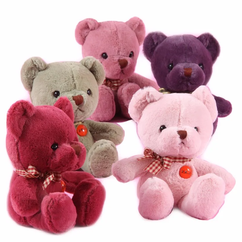 

2021 25CM cute Teddy Bears Plush Toys Stuffed Animals Dolls with Bowtie Kids Toy for Children Birthday Gifts Party Decor