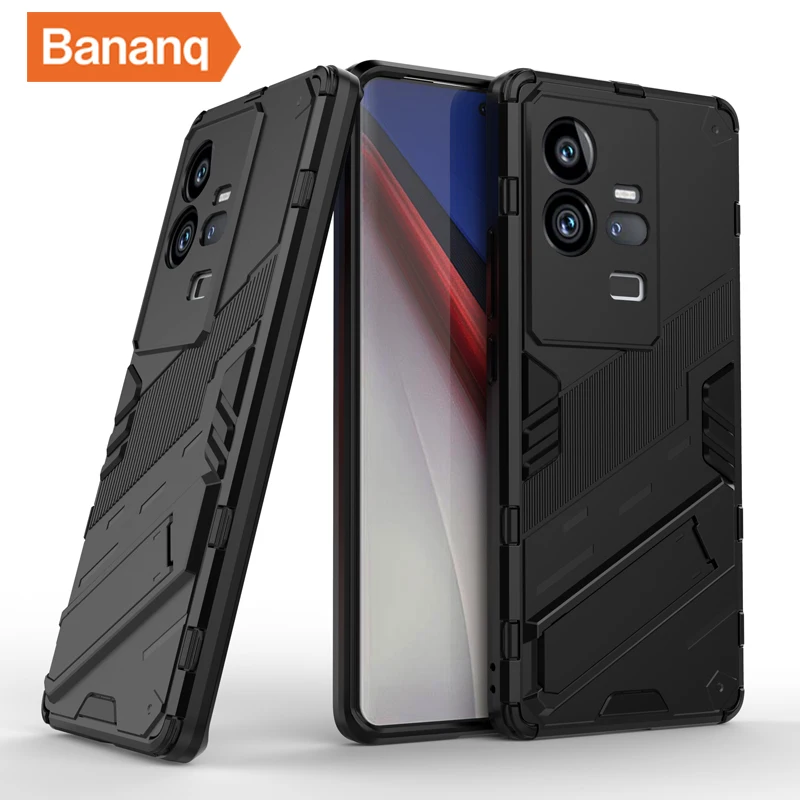 

Bananq Shockproof Holder Protector Phone Shell Case For VIVO S16 S16E IQOO 11 Pro Phone Armor Cover Kickstand Bumper Back Coque