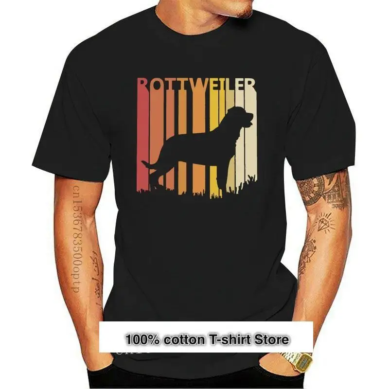 

Camiseta Vintage de algodón puro para hombres, ropa de camiseta Retro de Rottweiler, regalo de Navidad, nuevo