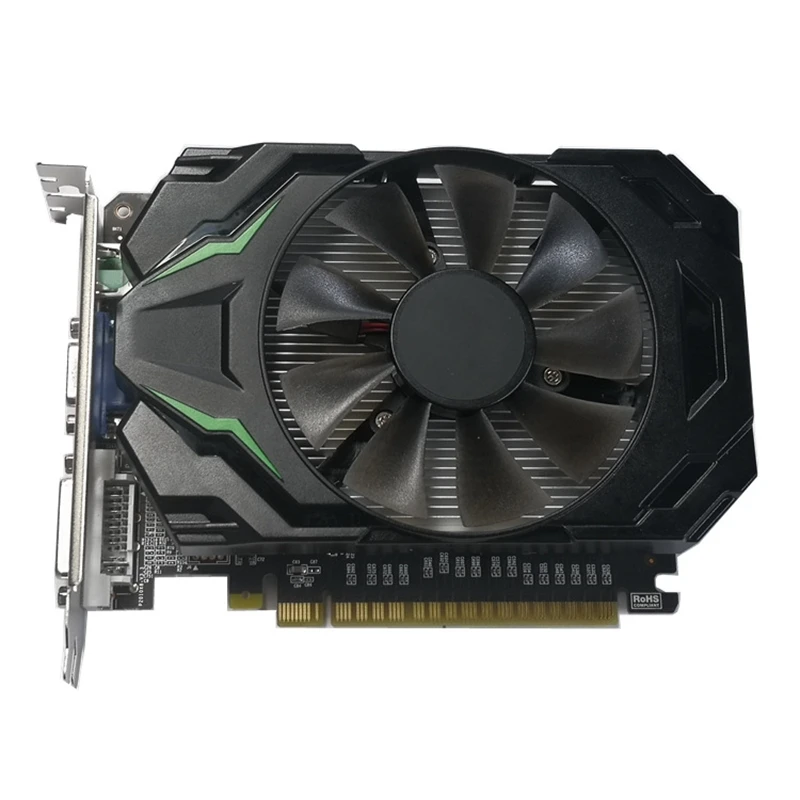 

GT740 видеокарта DDR5 2 Гб 128 бит для настольных компьютерных игр, дискретная видеокарта PCIE 2,0 DVI-I VGA Видеокарта