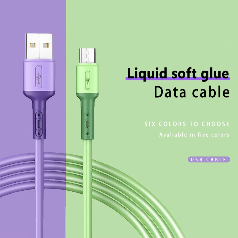 

SZBRYTMAX Liquid Silicone Fast Charge USB Cable For iPhone 11 Pro Xiaomi Huawei Samsung Mobile Phone Charger Cord Charger Wire