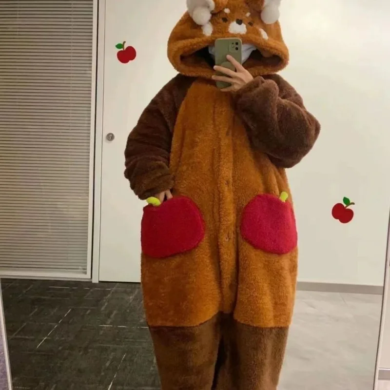 Халаты с енотом для взрослых комбинезоны пижамы героями мультфильмов