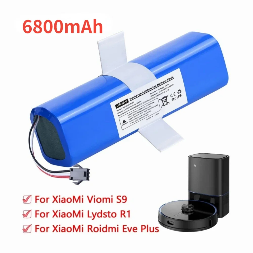 Перезаряжаемая батарея 14 4 В 12800 мАч для XiaoMi Lydsto R1 Viomi S9 Proscenic M7 Pro Lenovo LR1 сменный