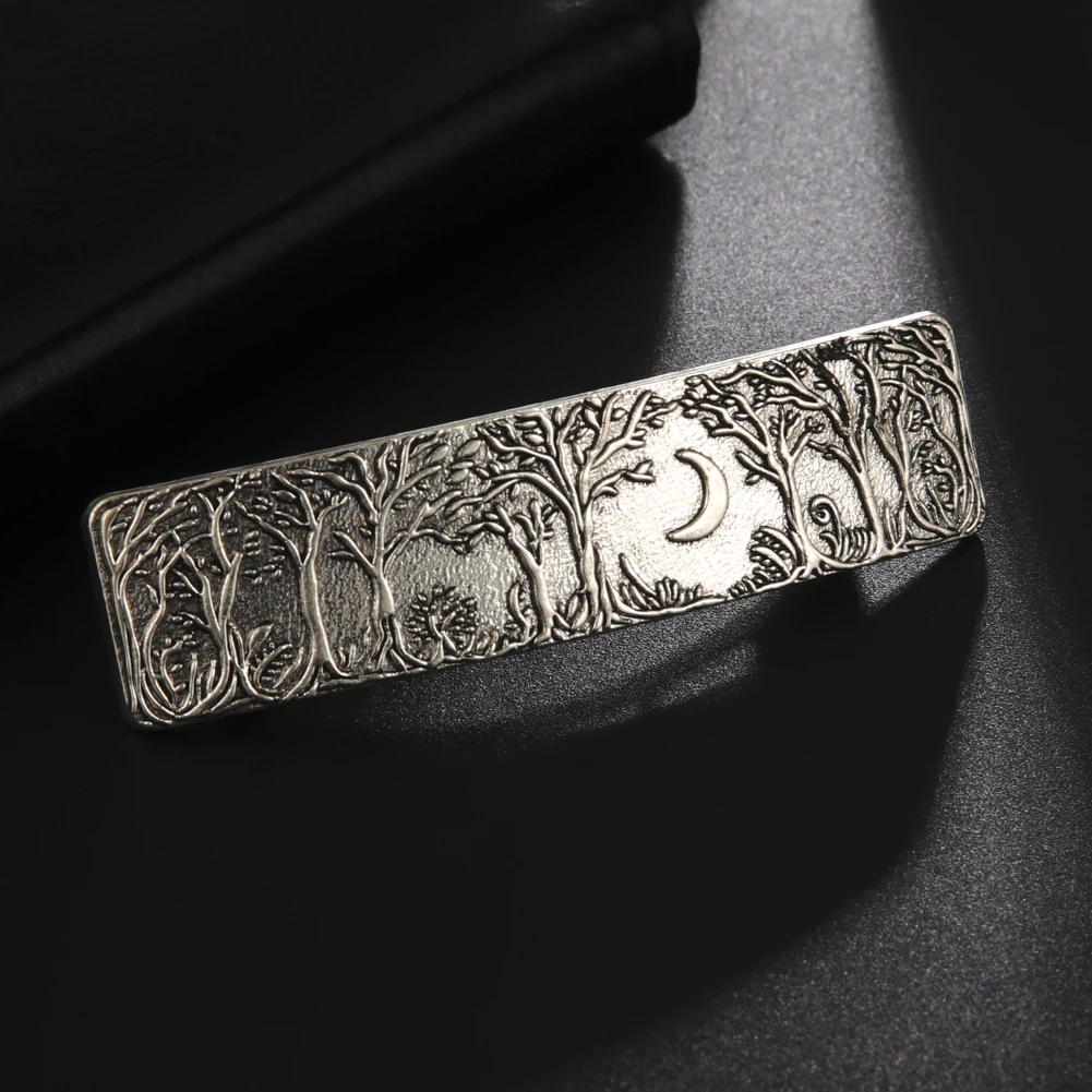 

Silver Color Tree Moon Forest Hair Clip Bride Tiara Hairwear Hair Accessories for Women Luxury Wedding Retro Hairpin Barrette