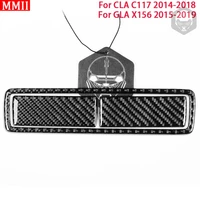 mmii real carbon fiber interiors car rear water cupholder decoration cover sticker for mercedes benz cla c117 gla x156 2014 2019