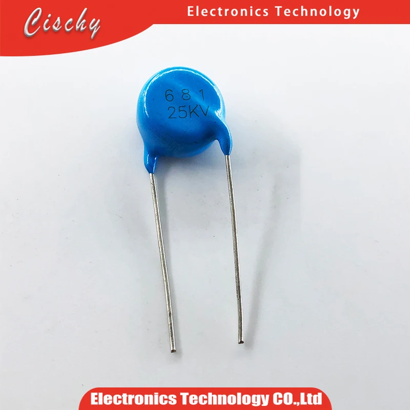 

1 шт./лот керамический конденсатор высокого напряжения 25KV 681 680PF 25000V в наличии